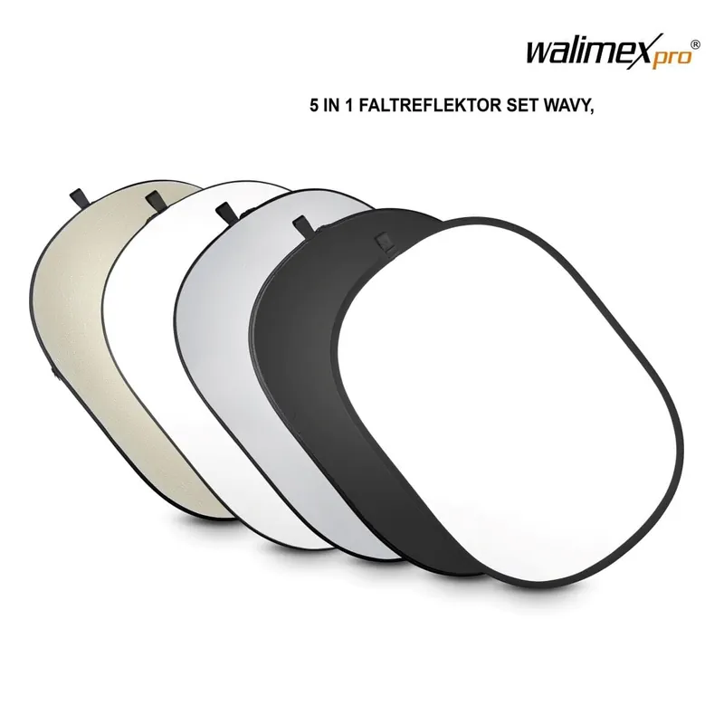 Direkt Vom Hersteller walimex 5in1 Faltreflektor Set wavy, 91x122cm
